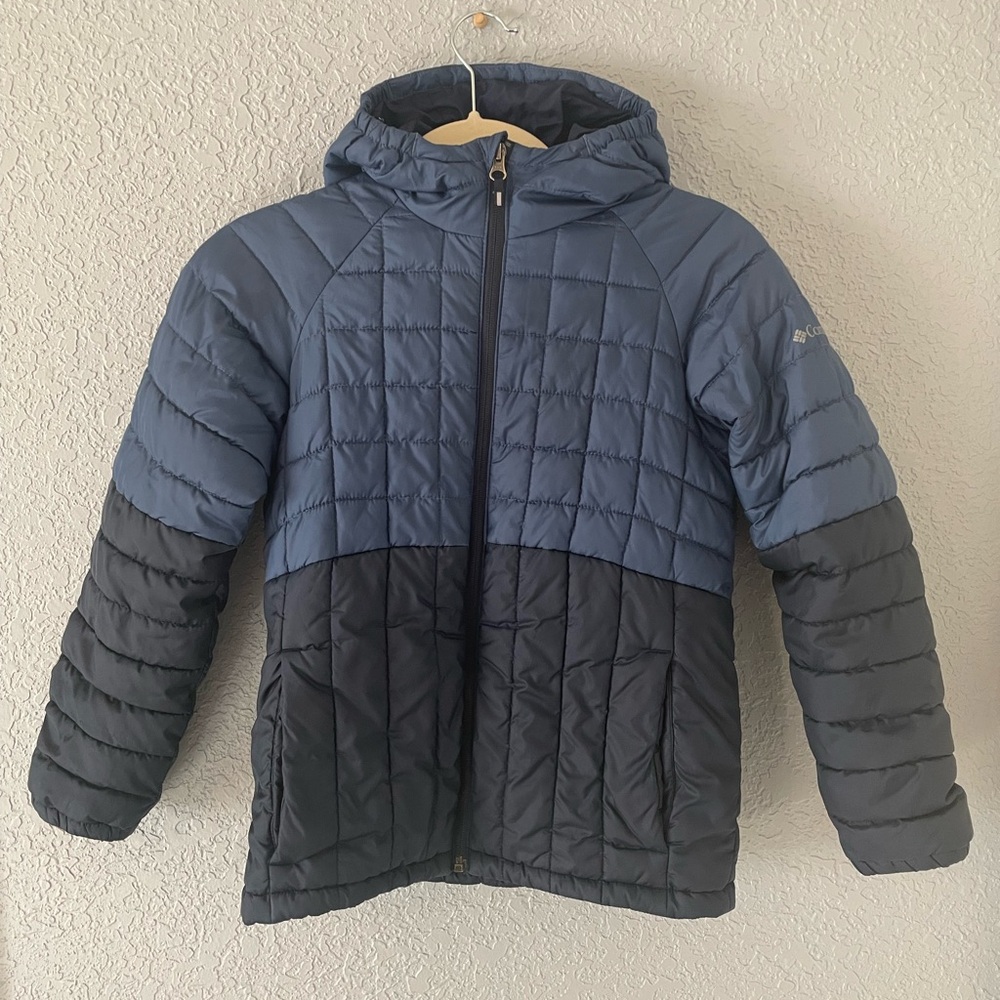 Columbia Boys Medium Puffer Jacket – Blue & Navy | Warm & Lightweight